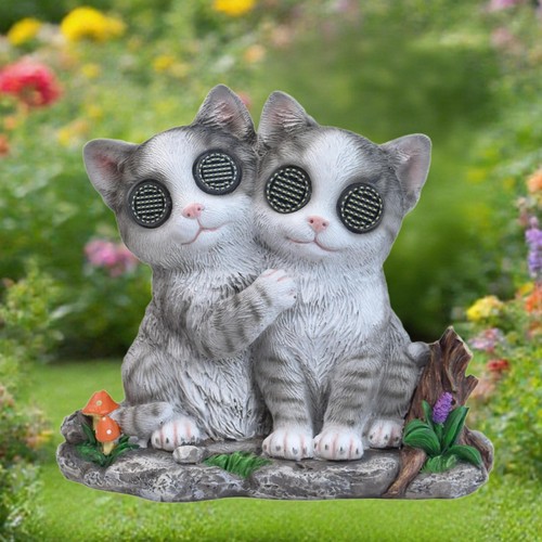 Statua coppia gatti da - di,