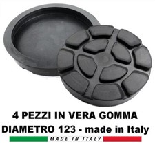  4 PEZZI TAMPONI D. 125 mm per PONTI SOLLEVATORI A BRACCI ravaglioli GOMMA EXTRA
