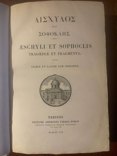 Eschilo sofocle tragoediae - sofocle, et