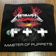 T-shirt Metallica Master Of Puppets taglia M rock band nera 2007 etichetta Y2K Hanes