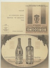 PUBBLICITà VINO BAROLO BORGOGNO CARTOLINA DOPPIA