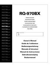 Rotel RQ-970BX Equalizzatore Manuale del proprietario