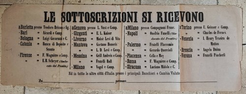 Prestito nazionale fine 800 - fine, '800