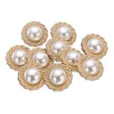 10 pezzi perle oro metallo bottoni da cucito 20 mm rotondi donna cappotto bottoni #3