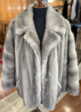 Giacca Pelliccia Visone Grigio Zaffiro