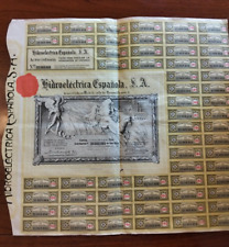 1967 CERTIFICATO AZIONARIO 1 AZIONE HIDROELECTRICA ESPANOLA S.A.