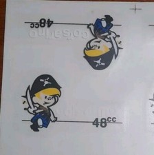 Coppia adesivi vintage decalcomanie moto MORINI CORSARINO 48 cc 