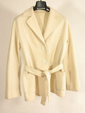Giacca panno lana color crema manica 3/4 vintage retrò chic "Marylet" Tg40/42-PZ