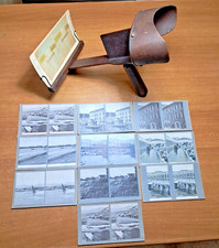 Stereoscopio antico in legno con immagini in stereogramma