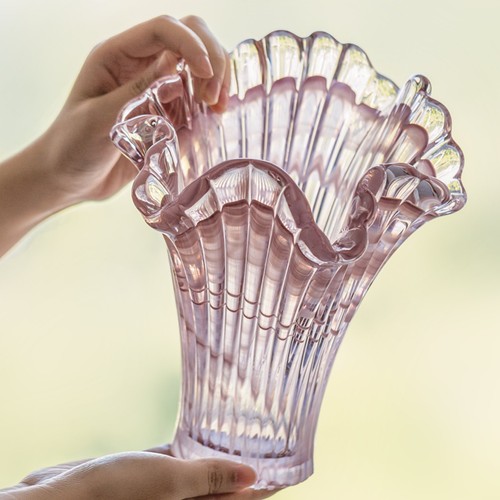 Vaso cristallo rosa - cristallo,