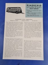 brochure rimorchio con carrozzeria per servizio GRAN TURISMO VIBERTI anni '40