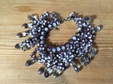 Bracciale In Cristalli Lilla Fatto A Mano Made In Italy 