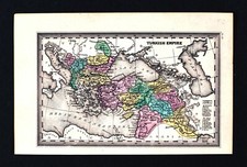 1834 Mappa Carey Impero Turco