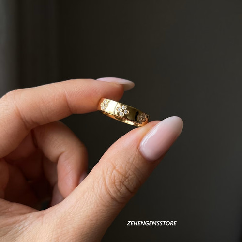 Anello fascia quadrifoglio