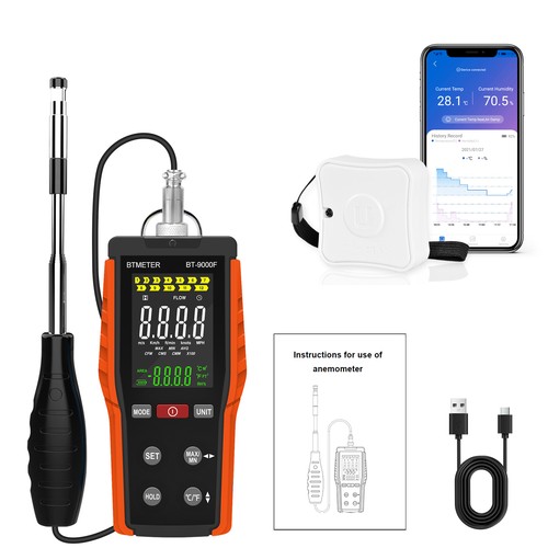 Anemometro con misuratore - con, di
