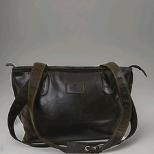 Vintage ROWALLAN of Scotland Shoulder/Cross Bag Pure 90s Dark Brown CRAFTMENSHIP