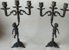 Coppia candelabri antichi - coppia,