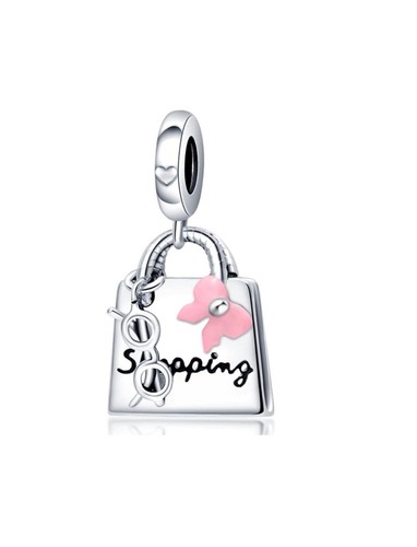 Charm borsa shopping argento