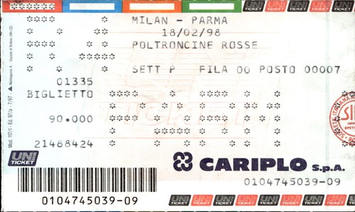Biglietto stadio milan parma - stadio,
