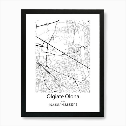Olgiate olona italia mappa - olgiate, olona,italia