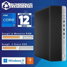 Computer Desktop HP 800 G3 SFF Intel i7 6700 Configurabile (Ricondizionato)