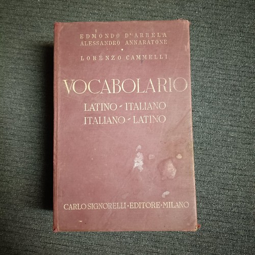 Vocabolario latino italiano - vocabolario, latino-italiano