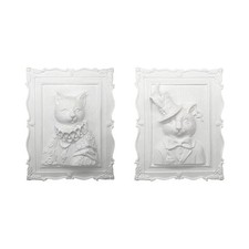 Statua gatto dipinta - statua,
