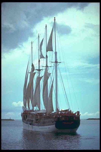 Metal sign tall sail boats - metal,