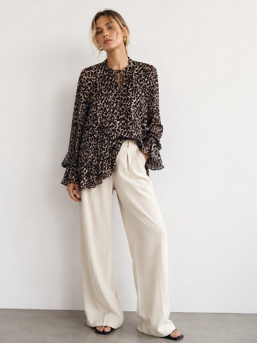 Top tunica zara leopardato - top,