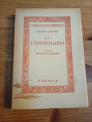 Epistolario g leopardi - l'epistolario,
