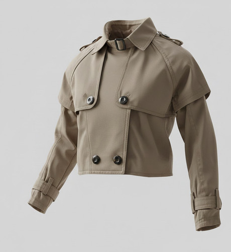 Giacca trench ritagliata