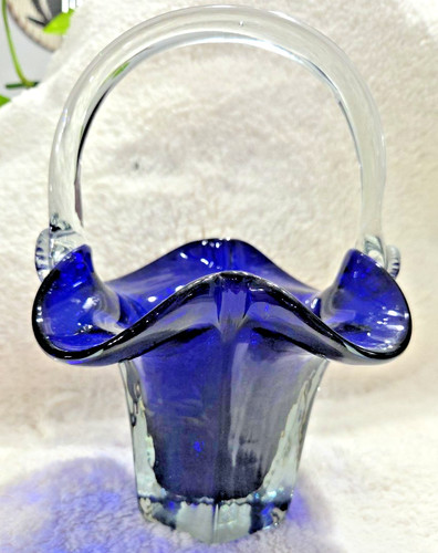 Cesto vaso vintage vetro