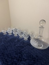 Set decanter e brandy in vetro