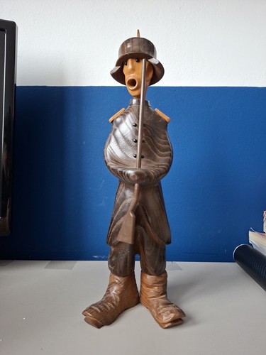 Statua intagliata legno - statua, in