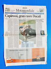 SPECIALE GAZZETTA DELLO SPORT MOTO MONDIALE 15 GIUGNO 2003 CAPIROSSI DUCATI