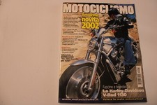 L68-MOTOCICLISMO AGOSTO 2001-HARLEY DAVIDSON V-ROD 1130 TEST MOTO  CASCO