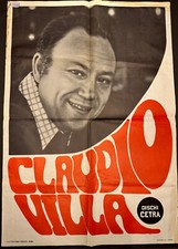 Z13 Manifesto RARISSIMO Claudio Villa 1970 Dischi Cetra musica italiana