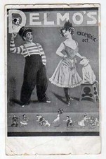 [ACT] CARTOLINA POSTCARD CIRCO CIRQUE CLOWN DELMO'S