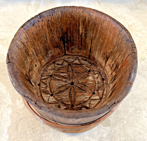 Antico stampo burro - stampo, legno