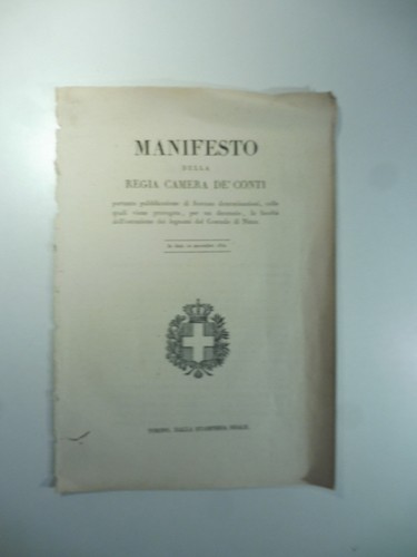 Manifesto della regia camera - manifesto,