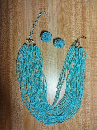 Collana orecchini vintage - e,