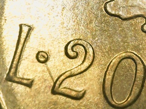 Lire 1976 errore linea - 20,