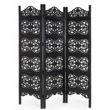 SEPARE' PARAVENTO BOHO CHIC ETNICO ORIENTALE NERO Paraventi etnici Mobili chic
