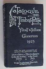 1923 CATALOGO MONDIALE FRANCOBOLLI YVERT & TELLIER+TAVOLO FILIGRANE-ck91