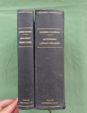 Georges Calonghi Dizionario Latino Italiano 2 vol. 1949
