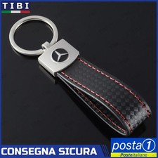 Portachiavi MERCEDES CLASSE A B C E CLA ML GLK CLK SLK Stemma Logo Simil Pelle
