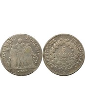 France 5 Francs Argent, Union