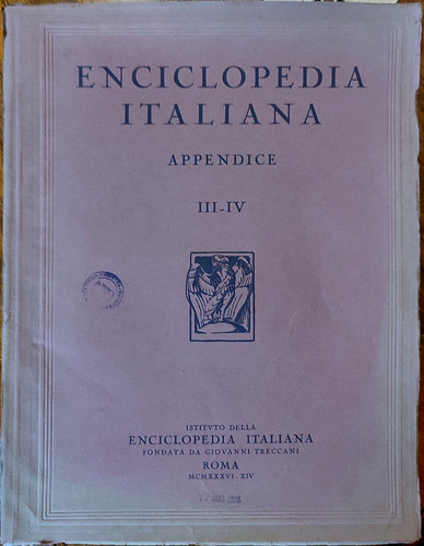 Enciclopedia italiana - enciclopedia,