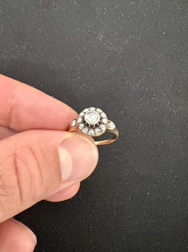 Anello antico con diamanti - antico,