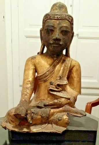 Antico buddha cartapesta - buddha, in